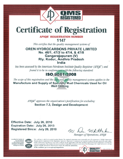 Kodur ISO 9001: 2008